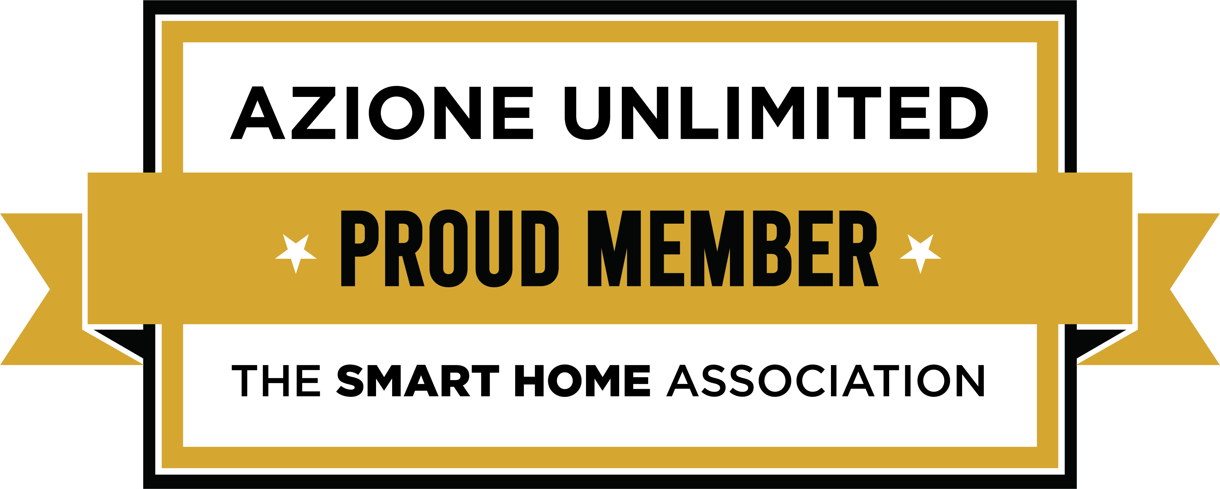 Azione Proud Member Logo Gold Banner